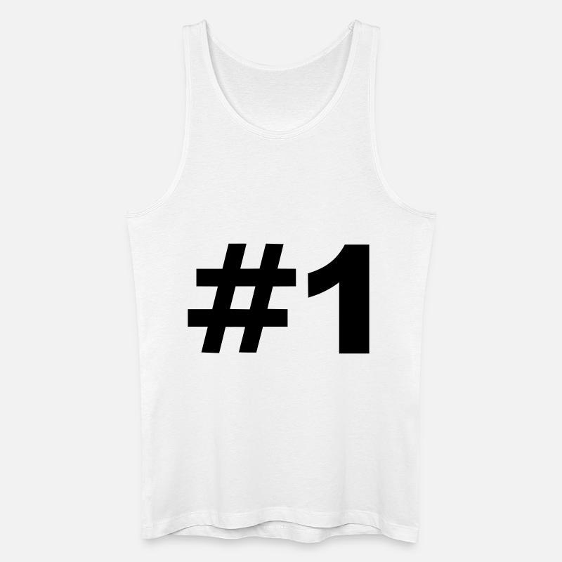 Nummer 1 - Männer Bio Tank Top - Weiß