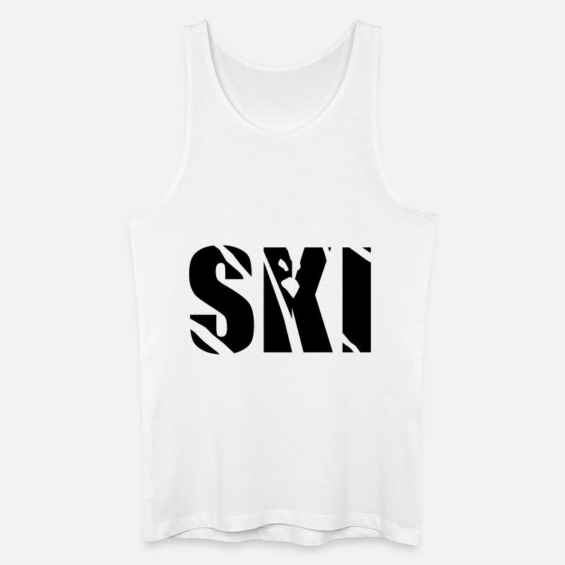 ski - Männer Bio Tank Top - Weiß