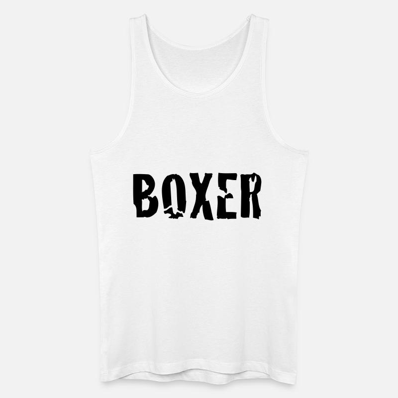 boxer - Männer Bio Tank Top - Weiß