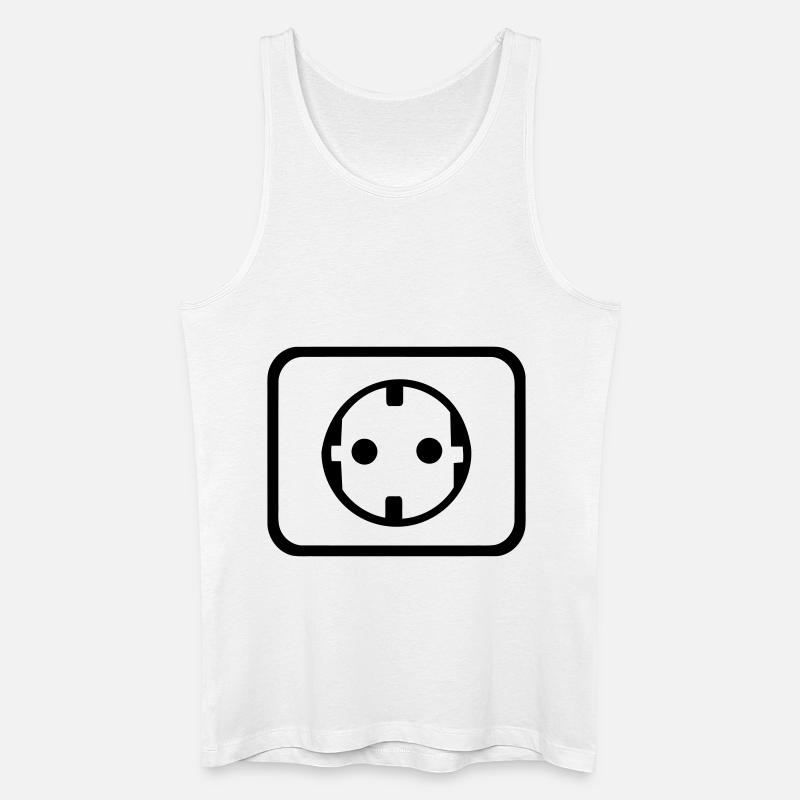 Steckdose - Männer Bio Tank Top - Weiß