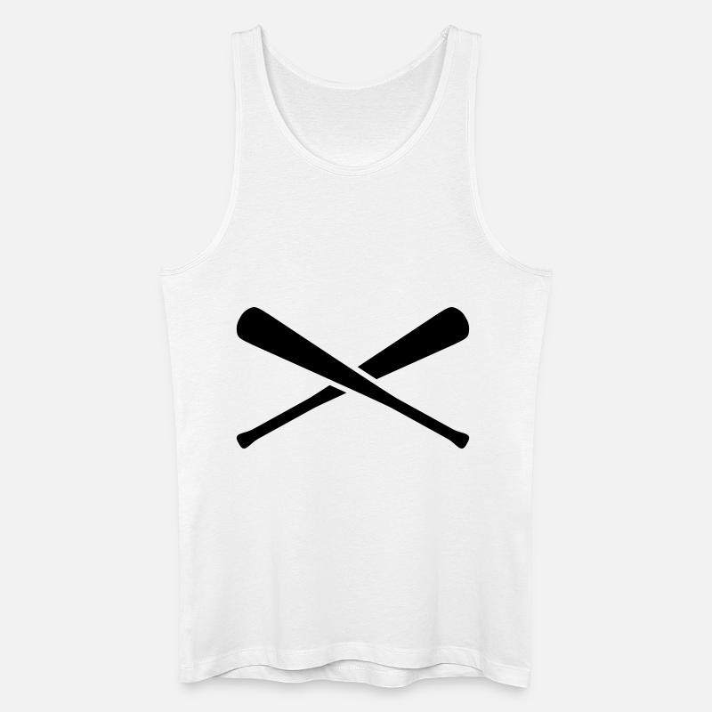 baseball_x_1c - Männer Bio Tank Top - Weiß
