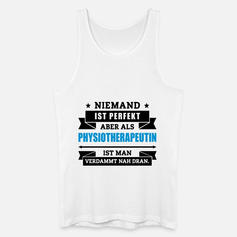 Fun Physiotherapeutin - Männer Bio Tank Top - Weiß