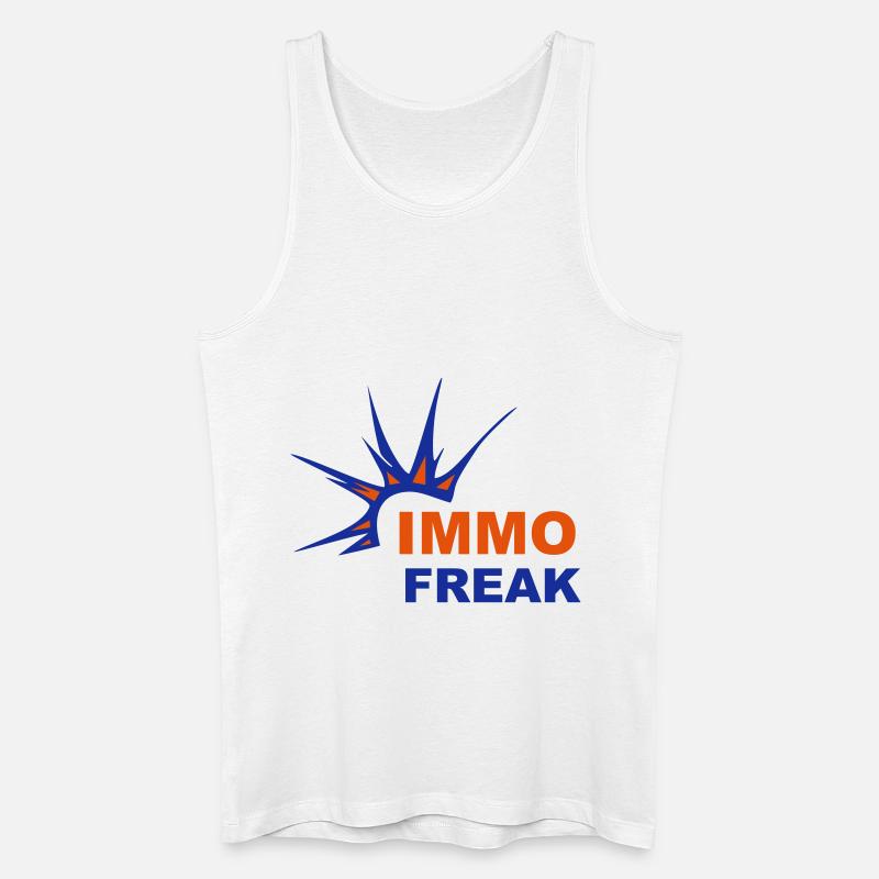 IMMO FREAK - Männer Bio Tank Top - Weiß