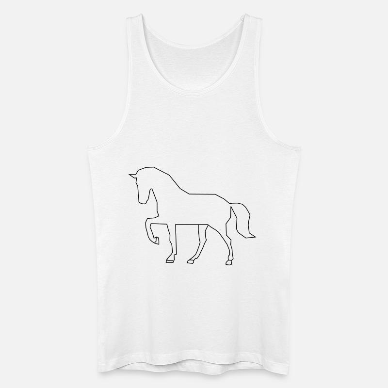Pferd - Männer Bio Tank Top - Weiß