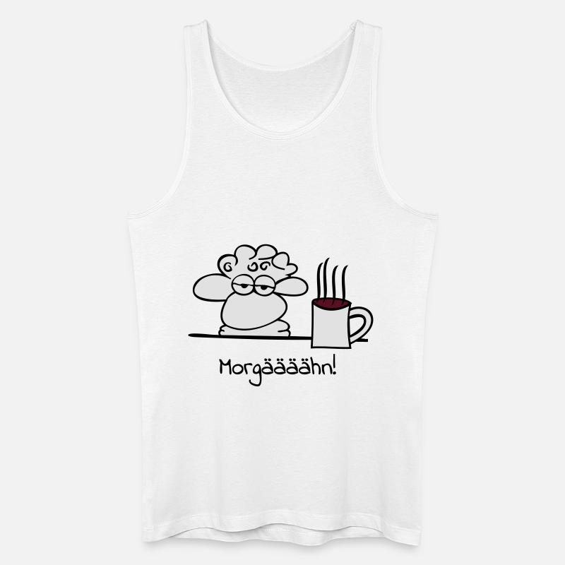 müdes Schaf - Männer Bio Tank Top - Weiß