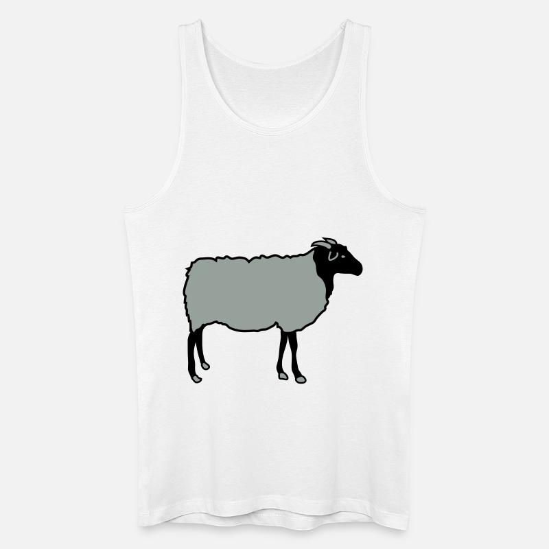 schaf, schafe, lamm, lämmer, heidschnucke - Männer Bio Tank Top - Weiß