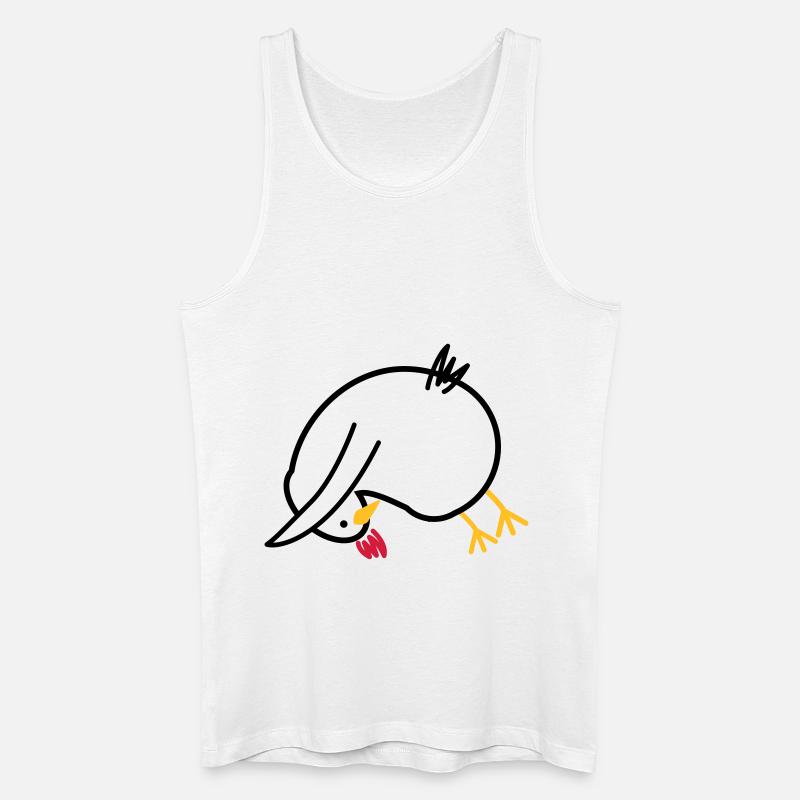 Yoga-Huhn "Hund" - Männer Bio Tank Top - Weiß
