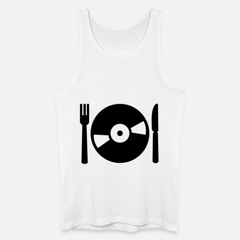 Vinyl Schallplatte - Männer Bio Tank Top - Weiß