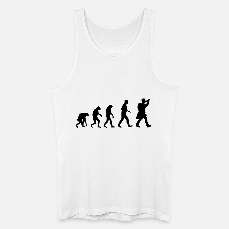wanderer evolution fun - Männer Bio Tank Top - Weiß
