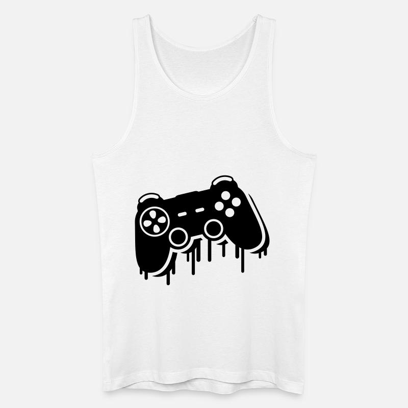 controller_graffiti_ce1 - Männer Bio Tank Top - Weiß