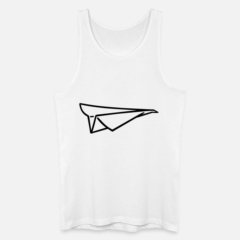Papierflieger - Männer Bio Tank Top - Weiß