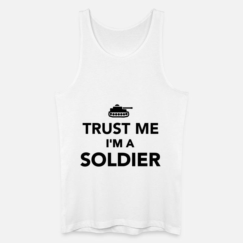Soldat - Männer Bio Tank Top - Weiß