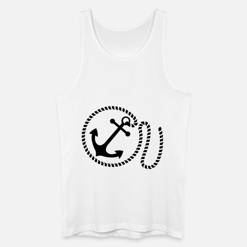 schiff_anker__f1 - Männer Bio Tank Top - Weiß