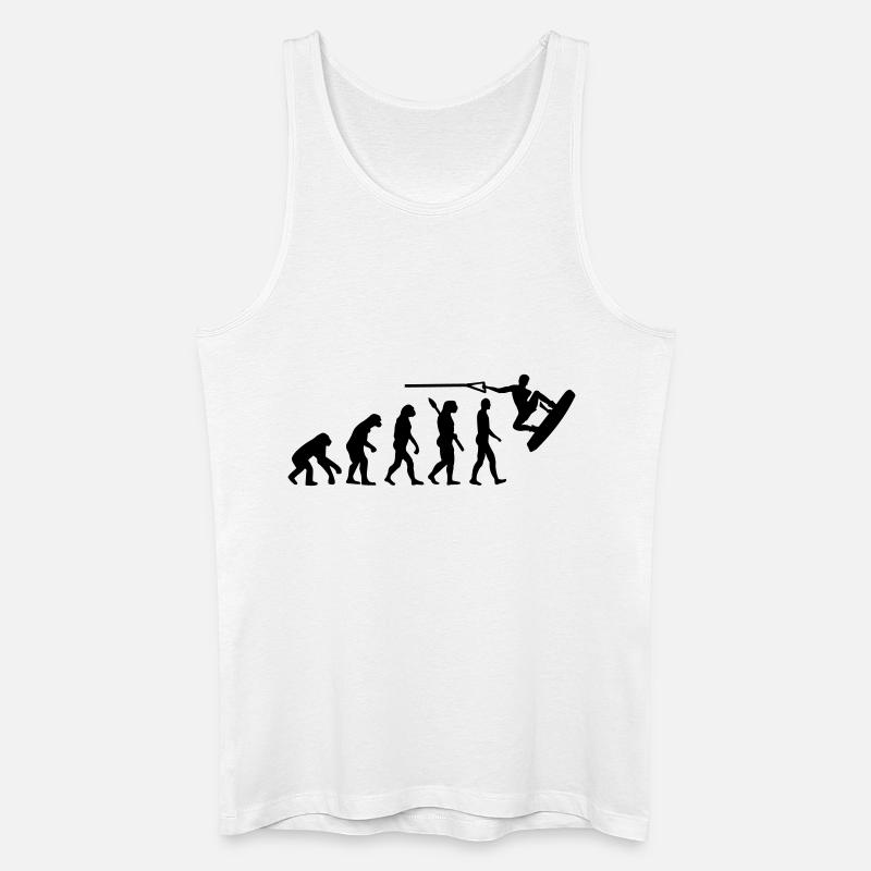 Evolution Wakeboard - Men’s Organic Tank Top - white
