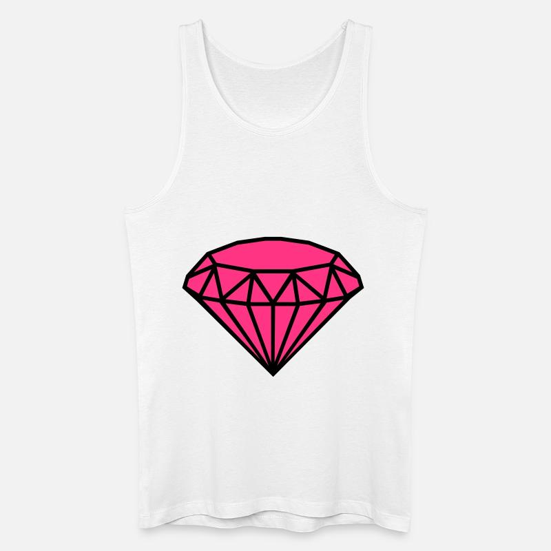 Diamant - Männer Bio Tank Top - Weiß