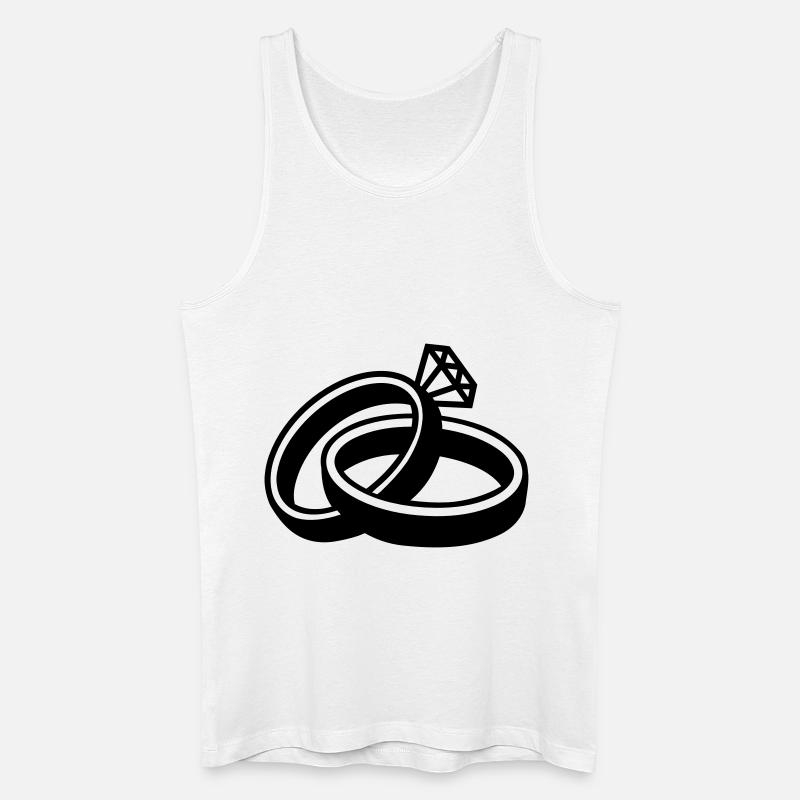 Ringe - Männer Bio Tank Top - Weiß