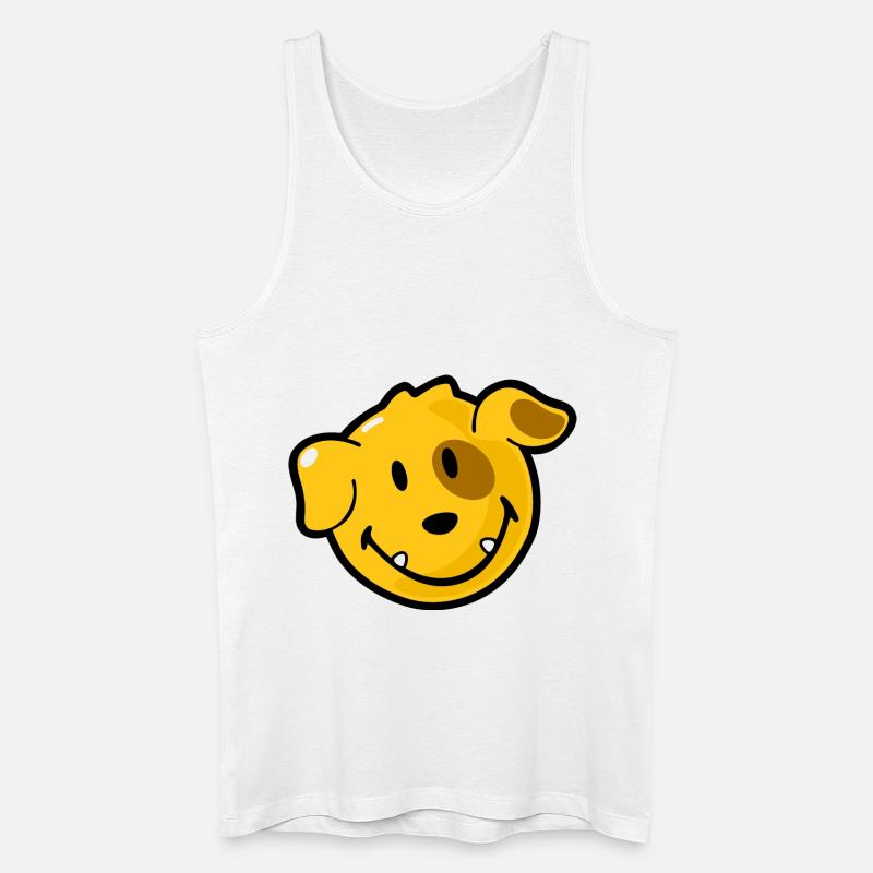 Smiley Dog - Canotta ecologica da uomo - bianco