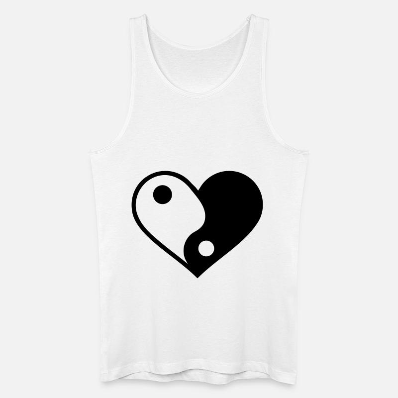 Yin Yang - Männer Bio Tank Top - Weiß