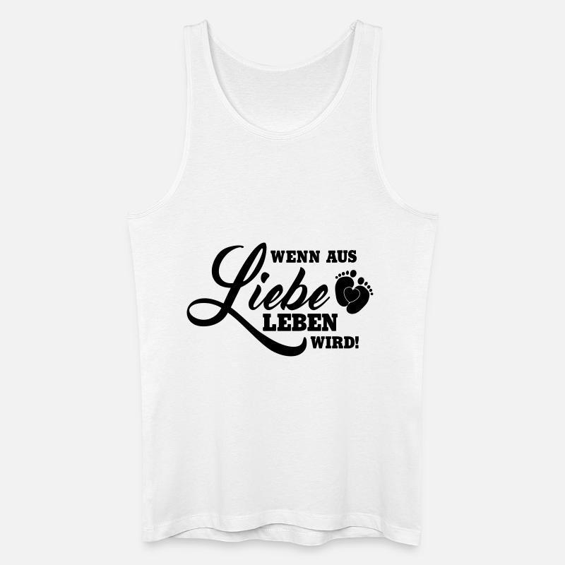 Wenn aus Liebe Leben wird - Männer Bio Tank Top - Weiß
