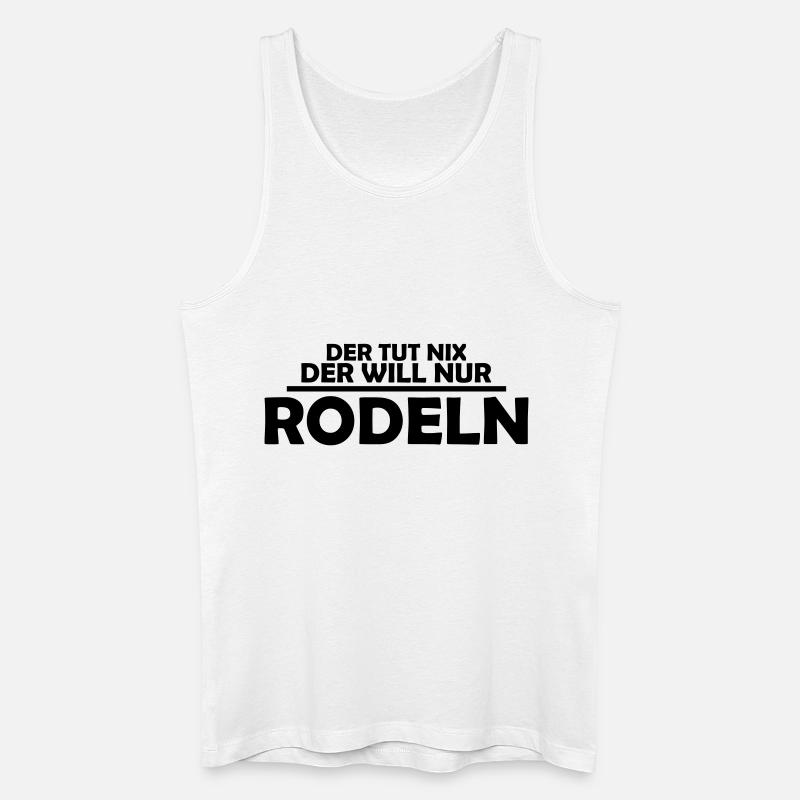 rodeln - Männer Bio Tank Top - Weiß
