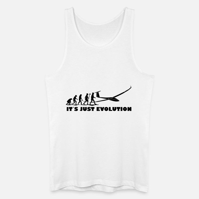evolution segelfliegen - Männer Bio Tank Top - Weiß