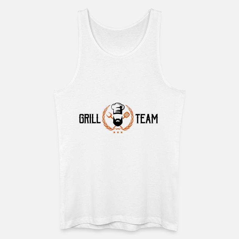 grill team design - Männer Bio Tank Top - Weiß