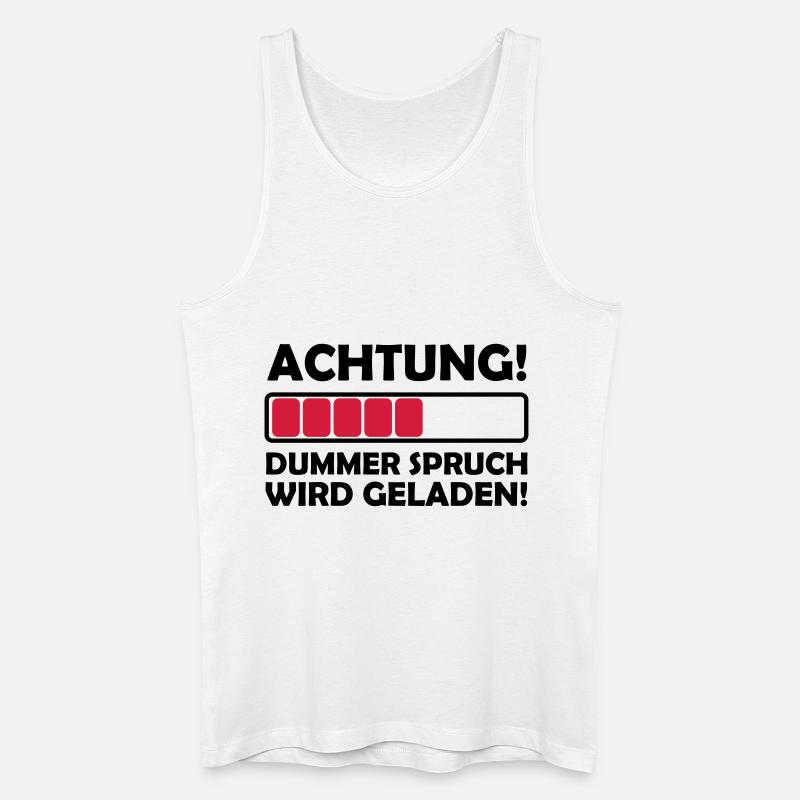 dummer_spruch_2 - Männer Bio Tank Top - Weiß