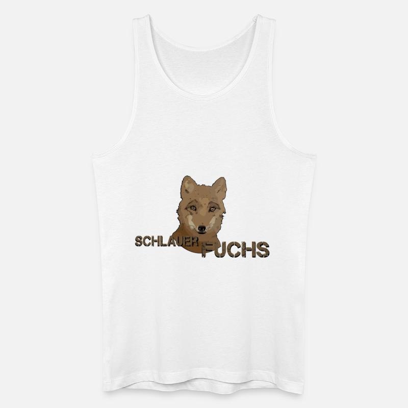 Fuchs schlauer Fuchs - Männer Bio Tank Top - Weiß