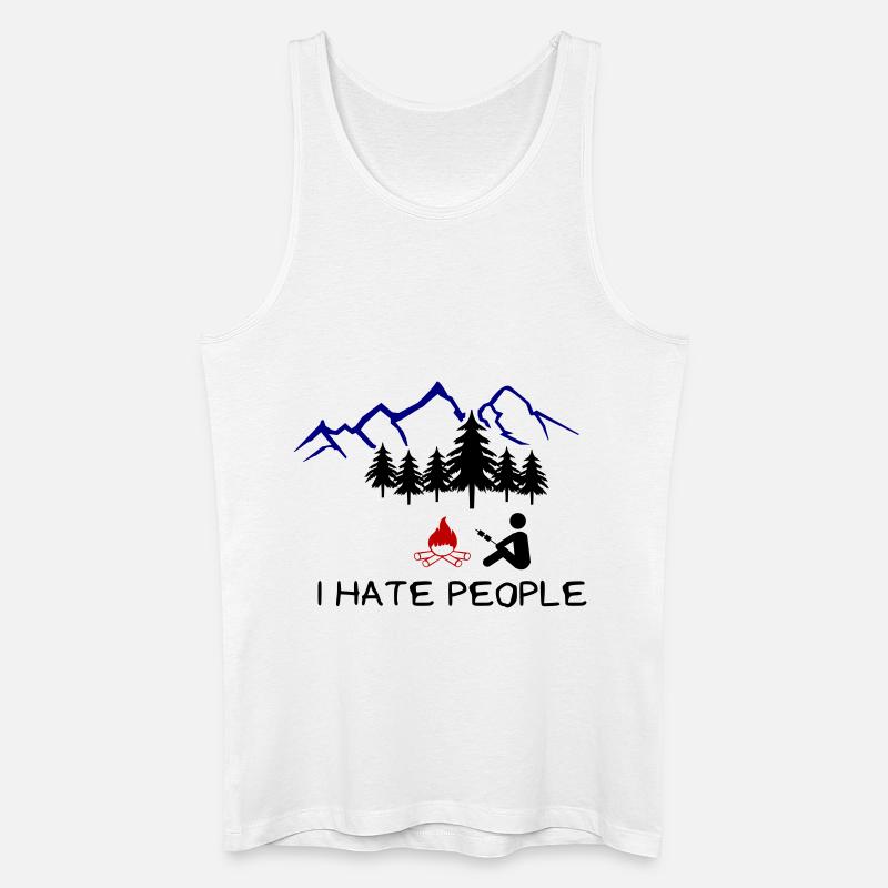 i hate people 002 - Männer Bio Tank Top - Weiß