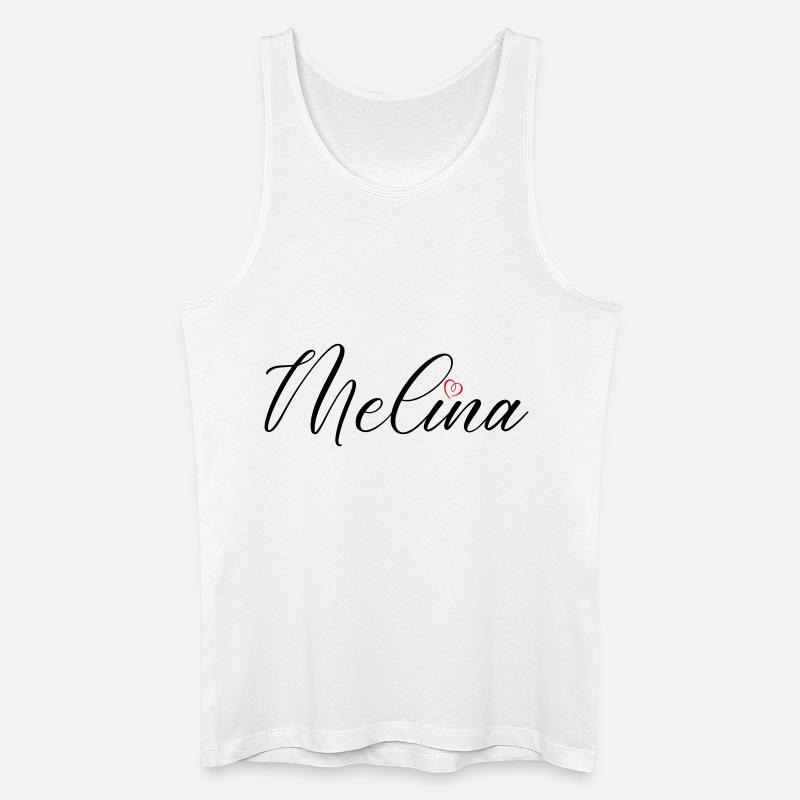 melina name herz - Männer Bio Tank Top - Weiß