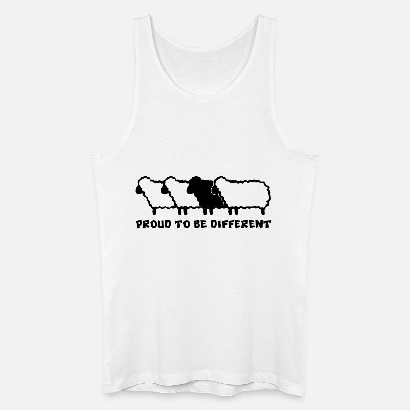 DIFFERENT SHEEP 2 - 2C - Männer Bio Tank Top - Weiß