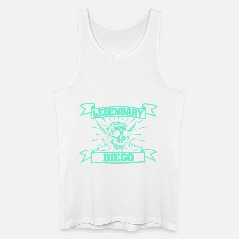 Diego - Männer Bio Tank Top - Weiß