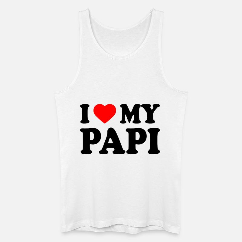 I love my papi - Männer Bio Tank Top - Weiß