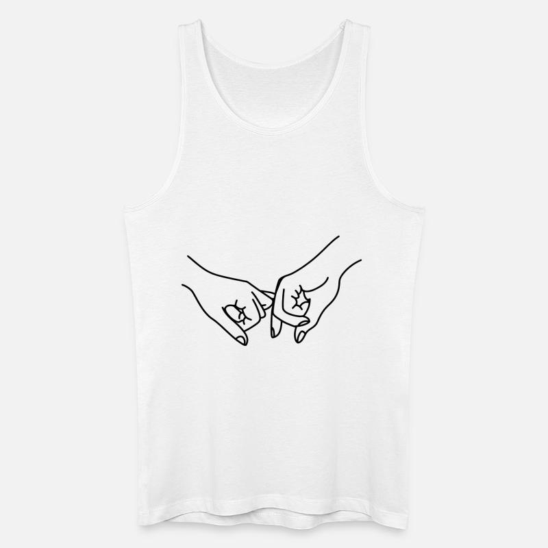 Freundschaft / Versprechen / Hände - Männer Bio Tank Top - Weiß