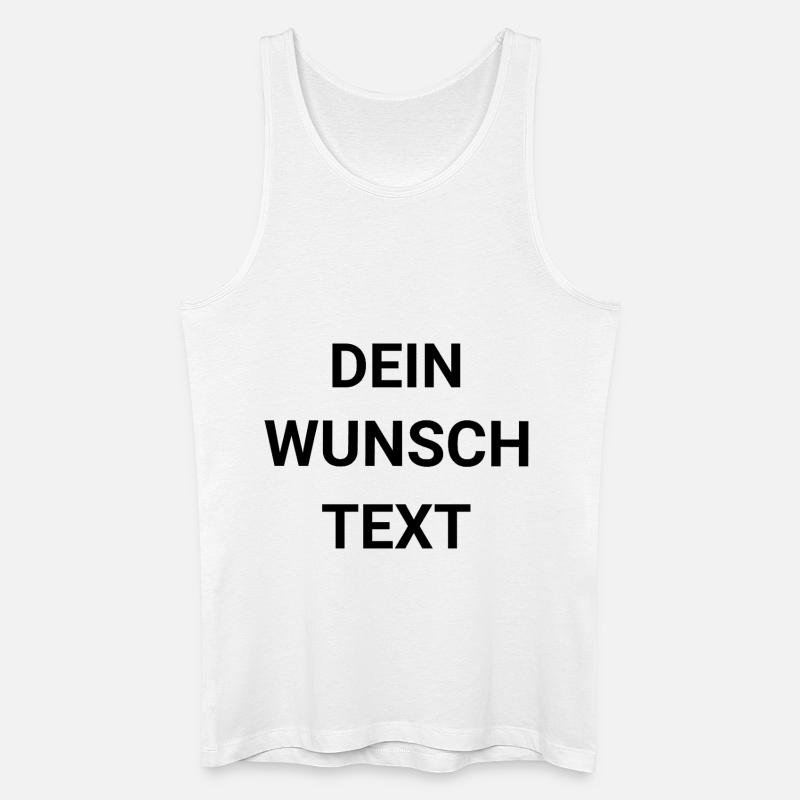 Dein Wunschtext - Männer Bio Tank Top - Weiß