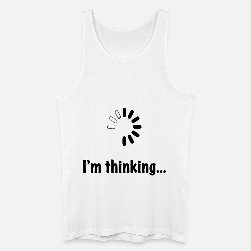 Ich denke nach. - Männer Bio Tank Top - Weiß