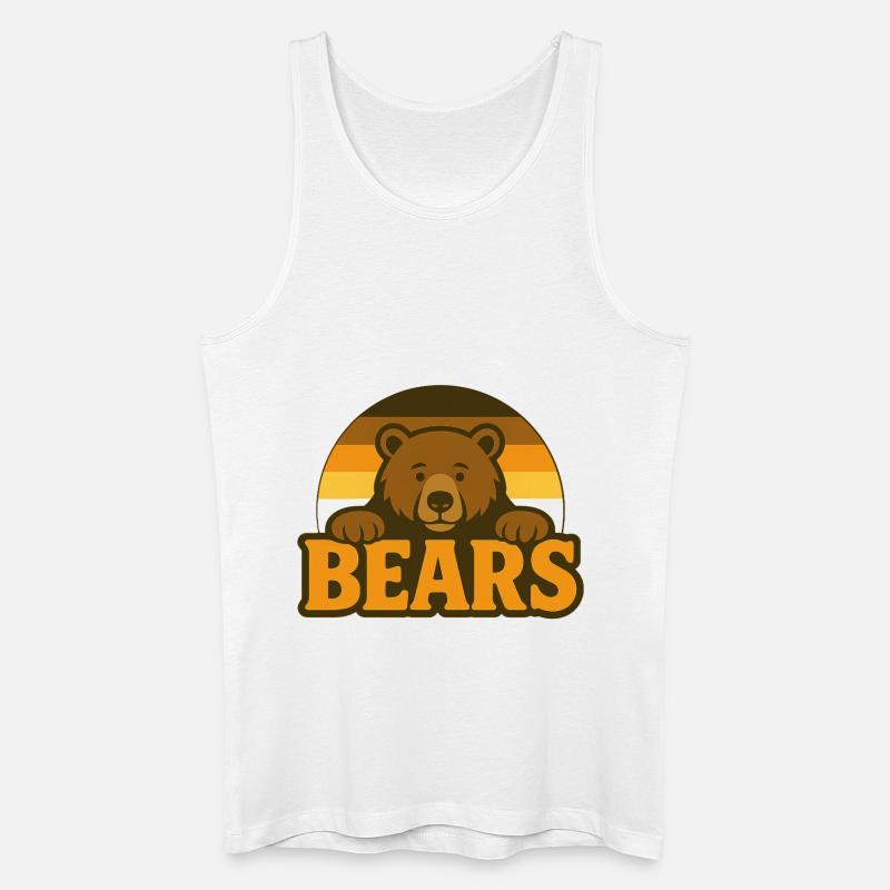 Bears Bearflag Pride Outfit - Männer Bio Tank Top - Weiß