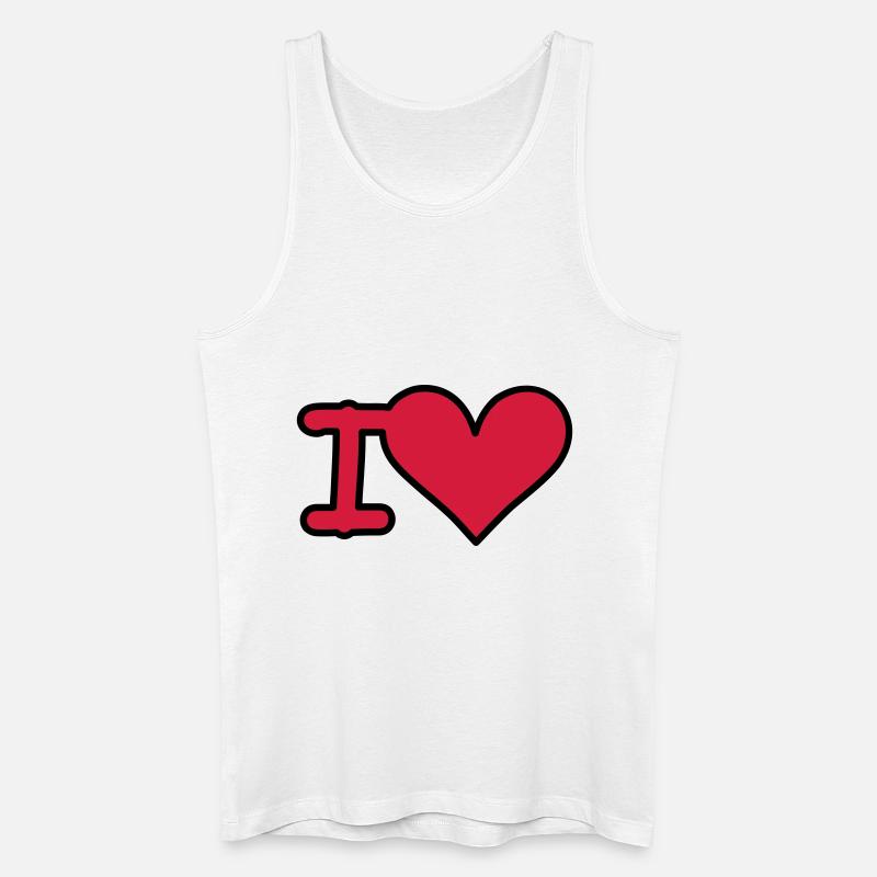 i love - Männer Bio Tank Top - Weiß