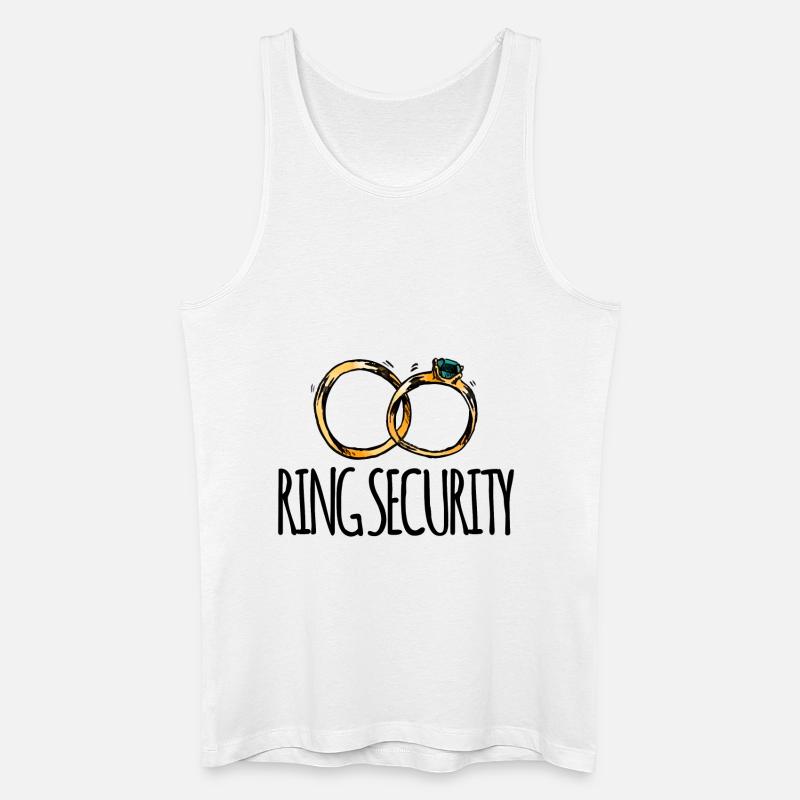 Hochzeit / Heirat: Ring Security - Männer Bio Tank Top - Weiß