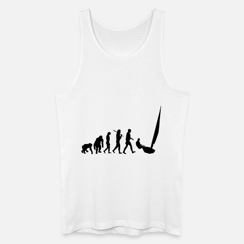 Evolution Segeln - Männer Bio Tank Top - Weiß