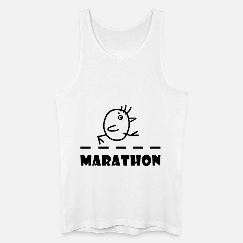 Marathon - Männer Bio Tank Top - Weiß