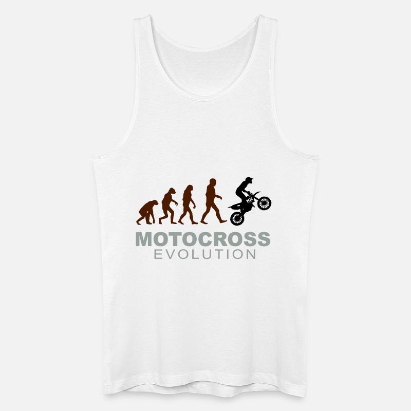 Motocross Evolution - Männer Bio Tank Top - Weiß