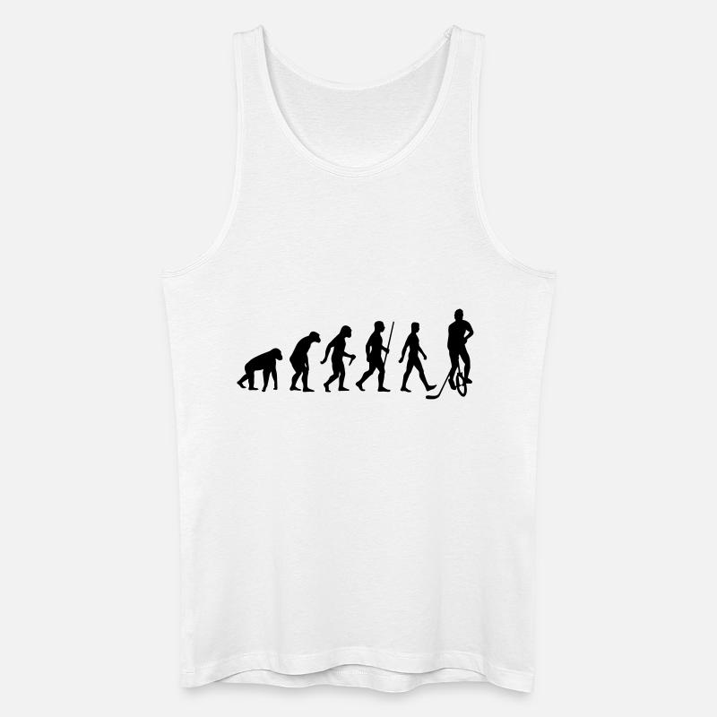 Evolution Einradhockey - Männer Bio Tank Top - Weiß