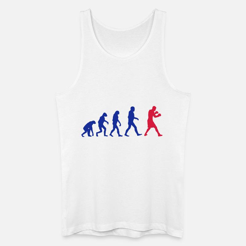 Boxing Evolution logo - Männer Bio Tank Top - Weiß