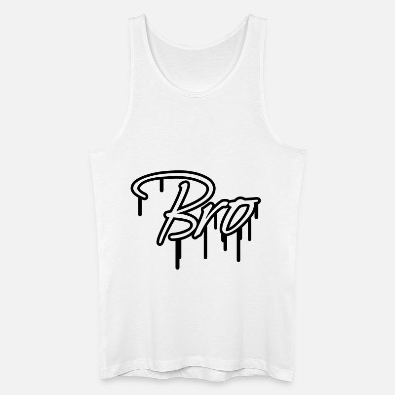 Bro Graffiti Design - Männer Bio Tank Top - Weiß