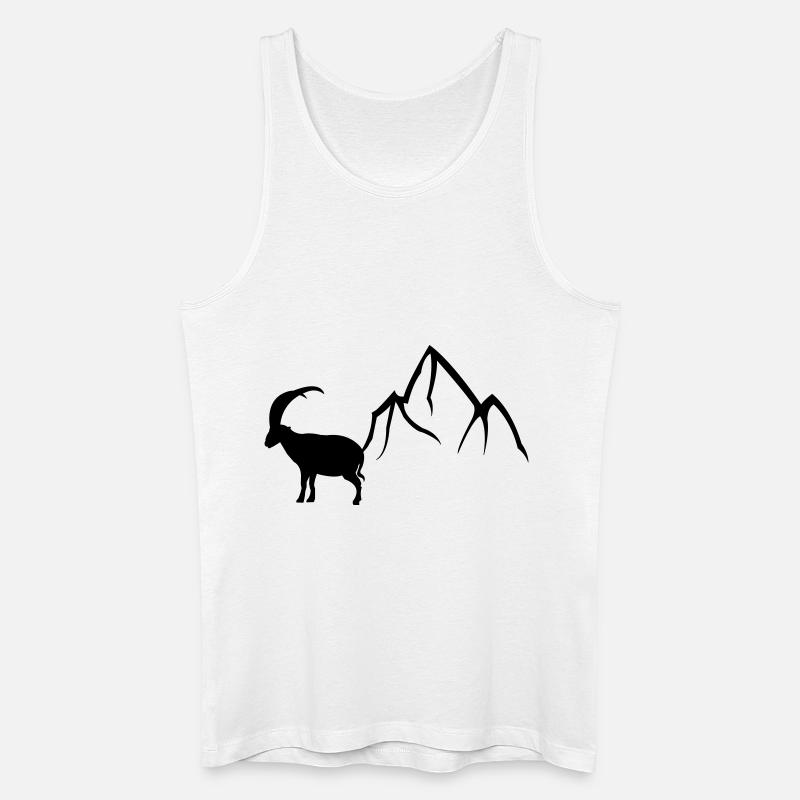 steinbock2 - Männer Bio Tank Top - Weiß