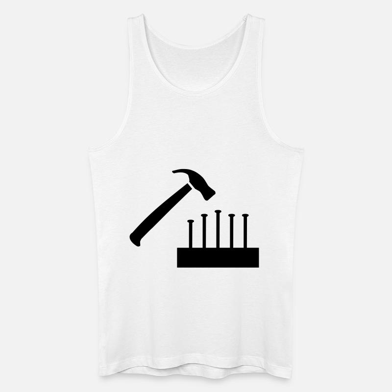 Hammer - Männer Bio Tank Top - Weiß