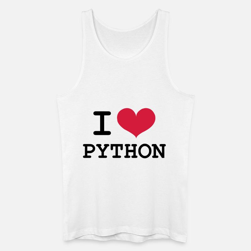 I Love Python - Débardeur bio Homme - blanc
