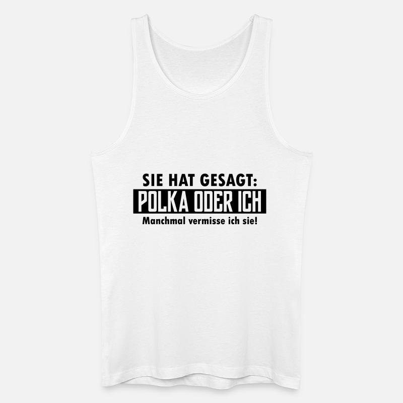 polka oder ich - Männer Bio Tank Top - Weiß