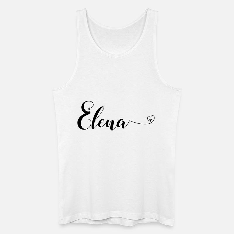 elena - Männer Bio Tank Top - Weiß